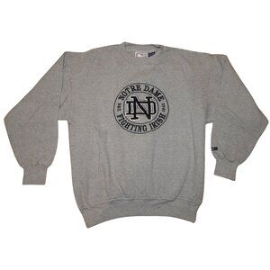 Vintage 90s Notre Dame Fighting Irish Crable Crew Neck Sweatshirt Men's Medium